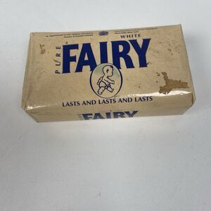 Vtg Fairy Toilet Soap Bar Mild White So Mild So Pure P&G UK Lasts And Lasts